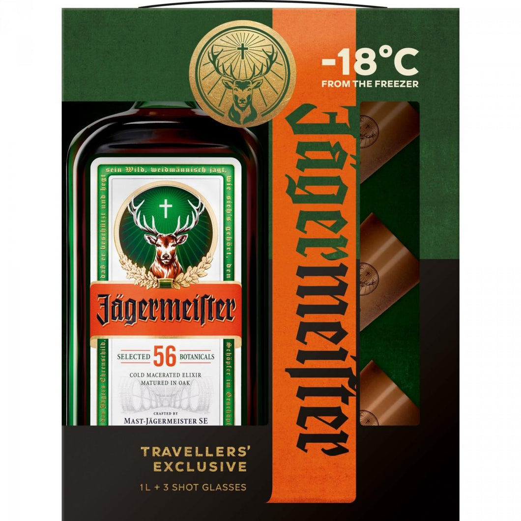 JAGERMEISTER GP 1 L & 3 SHOT CUPS