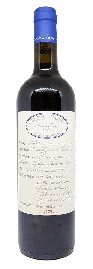 CHATEAU MARTET - RÉSERVE DE FAMILLE 2019 75CL